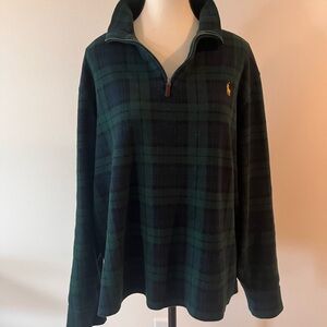 Polo by Ralph Lauren Men's Green Plaid Estate Rib Sweater